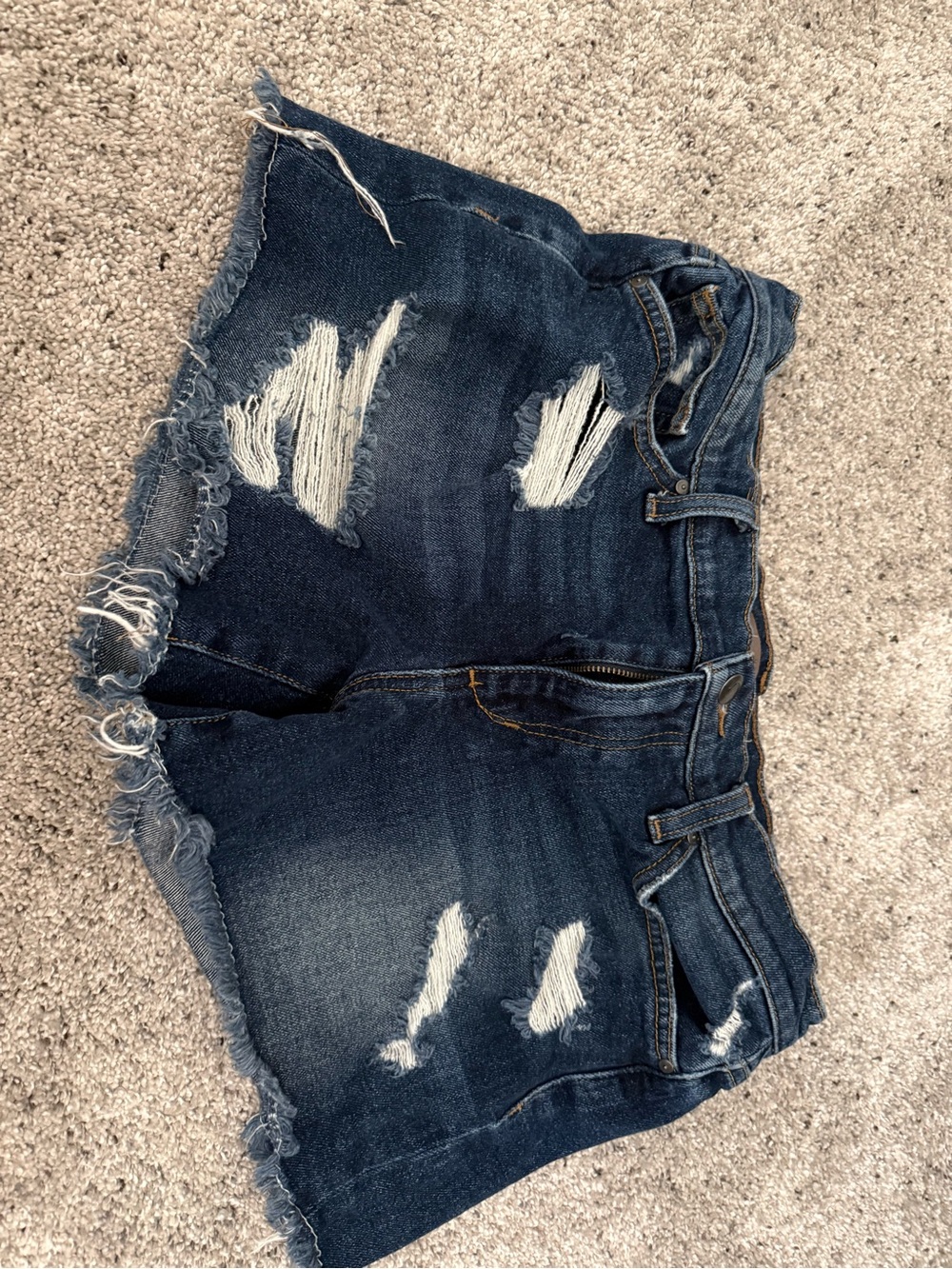 Joe's Jeans Distressed Dark Blue Denim Cutoff Shorts